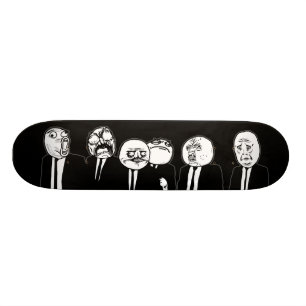 Rage Comic Meme loopt vooruit. Ik Gusta. Skateboard