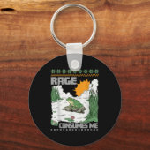 Rage Consumes Me Ugly Christmas Sweaters Funny Fro Sleutelhanger (Voorkant)