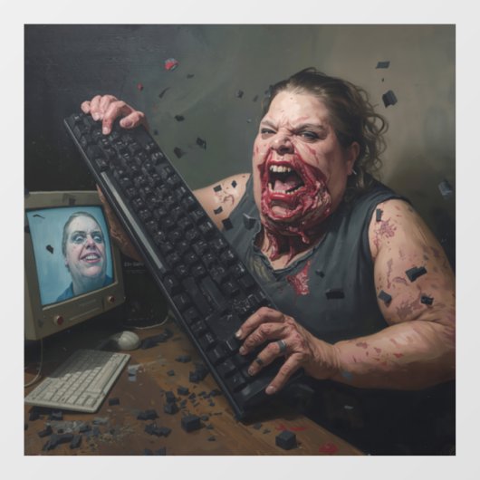 Rage Error: System Failure - Ctrl Alt Delirium Raamsticker (Vel)