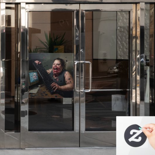 Rage Error: System Failure - Ctrl Alt Delirium Raamsticker (Kantoordeur)