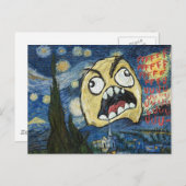 Rage Face Meme Face Comic Classy Painting Briefkaart (Voorkant / Achterkant)