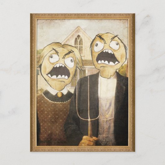 Rage Face Meme Face Comic Classy Painting Briefkaart (Voorkant)
