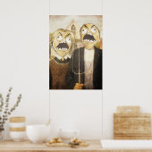 Rage Face Meme Face Comic Classy Painting Poster (Keuken)