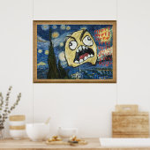 Rage Face Meme Face Comic Classy Painting Poster (Keuken)
