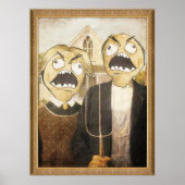 Rage Face Meme Face Comic Classy Painting Poster (Voorkant)