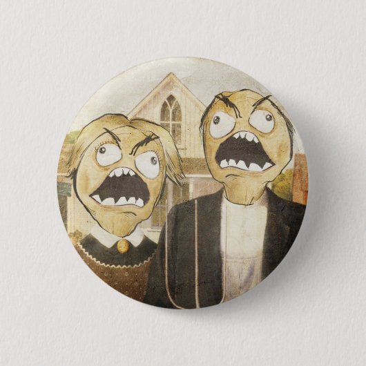 Rage Face Meme Face Comic Classy Painting Ronde Button 5,7 Cm (Voorkant)