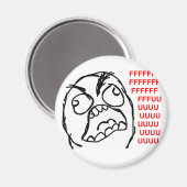 rage face rage comic meme lol rofel magneet (Voorkant / Achterkant)