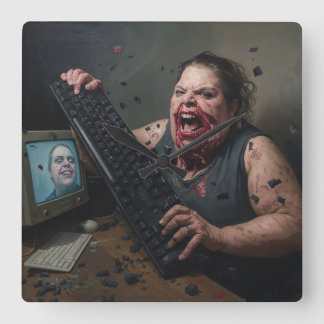 Rage-fout: Systeemfout - Ctrl Alt Delirium Vierkante Klok