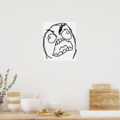 Rage Guy Angry Fuu Fuuu Rage Face Meme Poster (Keuken)