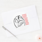 Rage Guy Angry Fuu Fuuu Rage Face Meme Ronde Sticker (Envelop)