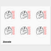 Rage Guy Angry Fuu Fuuu Rage Face Meme Ronde Sticker (Vel)