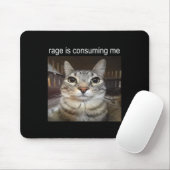 Rage is het consumeren van me Gekke staren cat mem Muismat (Met muis)