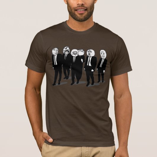 rage komische meme loopt door t-shirt (Voorkant)