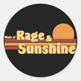 Rage-n-Sunshine Ronde Sticker
