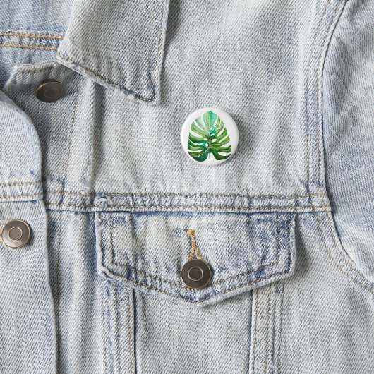 Rage op Monstera Leaf Button (In situ)