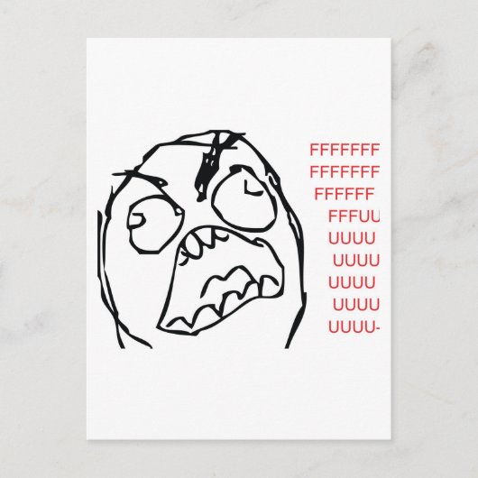 Rage Troll Briefkaart (Voorkant)
