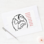 Rage Troll Rechthoekige Sticker (Envelop)