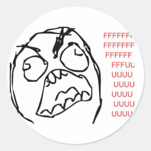 Rage Troll Ronde Sticker
