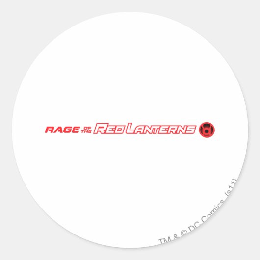 Rage van de Rode Lantaarns Ronde Sticker (Voorkant)