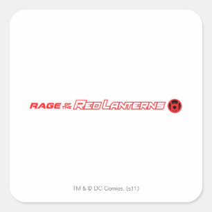 Rage van de Rode Lantaarns Vierkante Sticker