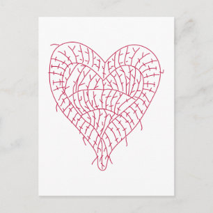 Ragged Heart White Briefkaart