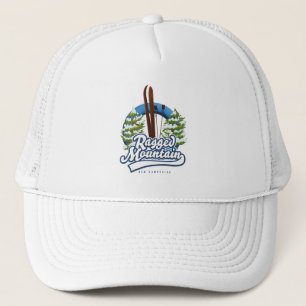 Ragged Mountain New Hampshire ski logo Trucker Pet