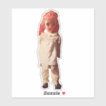Raggedy Ann / Annabelle op maat gesneden vinyl Sti