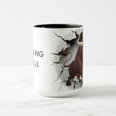 Raging bull Two-Tone Mug, 15 oz Mok (Midden)