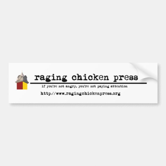 Raging Chicken Press Bumpersticker (Voorkant)