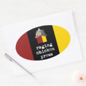 Raging Chicken Press Ovale Tri-Color Sticker (Envelop)