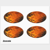 Raging Fire Ovale Sticker (Vel)