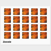 Raging Fire Vierkante Sticker (Vel)