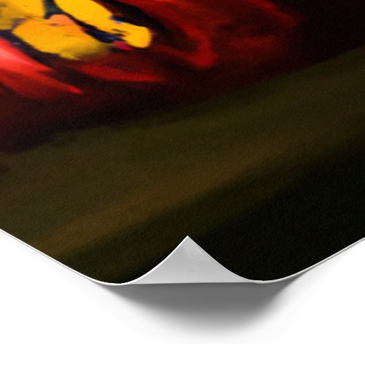 Raging Red Pumpkin | AI Art Poster (Hoek)