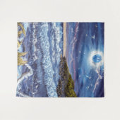 Raging Waves Midnight Sky Wandkleed (Voorkant (horizontaal))