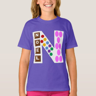 Raglan T-shirt grijs/zwart KERST CHOCOLAAT BONBON