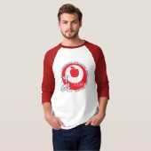 Raglan T-shirt met groot Logo (rood) (Voorkant volledig)