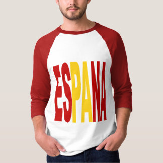 Raglan T-shirt wit rood man ESPANA