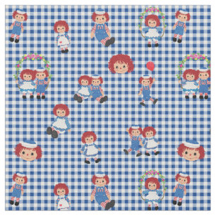 Ragnisch Ann en Andy op Dark Blue Gingham Stof