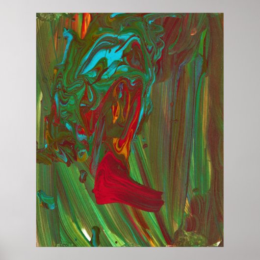 Rags To Riches 1 Bold Rouge Vert Impression d'art (Devant)