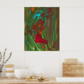 Rags To Riches 1 Bold Rouge Vert Impression d'art (Cuisine)