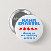 Rahm Emanuel voor burgemeester Ronde Button 5,7 Cm (Voorkant /achterkant)