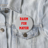 RAHM VOOR MAYOR RONDE BUTTON 7,6 CM (In situ)