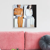 Rahotep en zijn vrouw Nofret uit Meydum Canvas Afdruk (Insitu (Woonkamer))