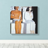 Rahotep en zijn vrouw Nofret uit Meydum Canvas Afdruk (Insitu (Houten vloer))