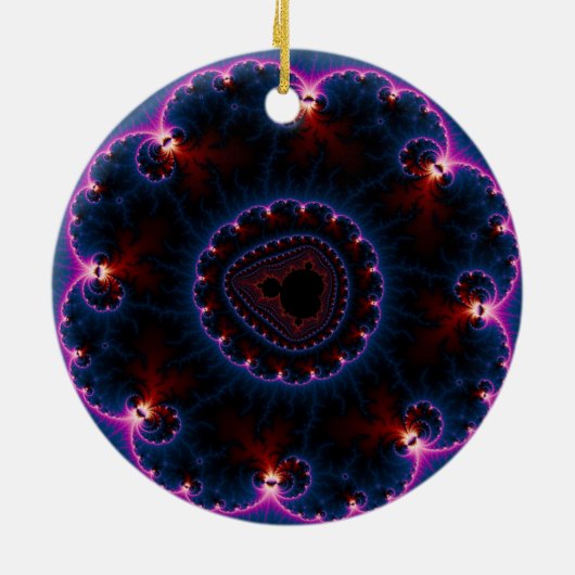 Rai - Fractal Art Keramisch Ornament (Achterkant)