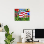 Raices 8 Puerto rican art Poster (Thuiskantoor)