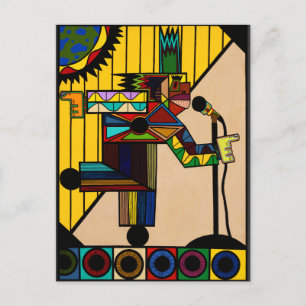 "Raid I Blues" door Ruchell Alexander Briefkaart