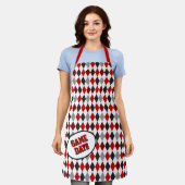 Raider Red Argyle Pattern Game Day Schort (Gedragen)