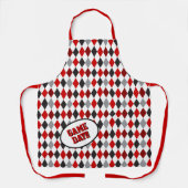 Raider Red Argyle Pattern Game Day Schort (Voorkant)