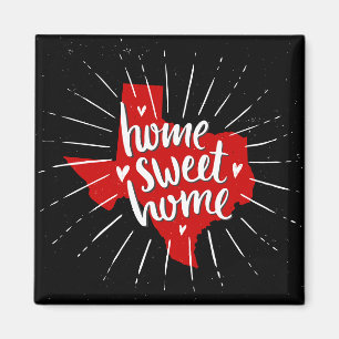 Raider Red en Black Home Sweet Home Texas Home Magneet